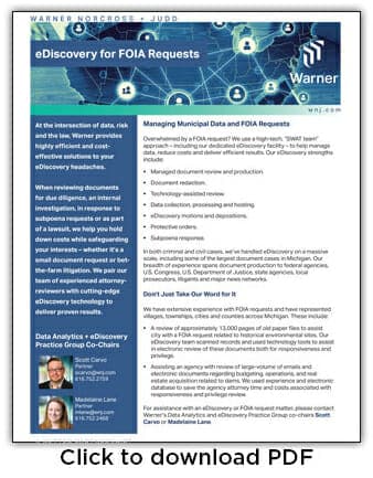 eDiscovery for FOIA Requests
